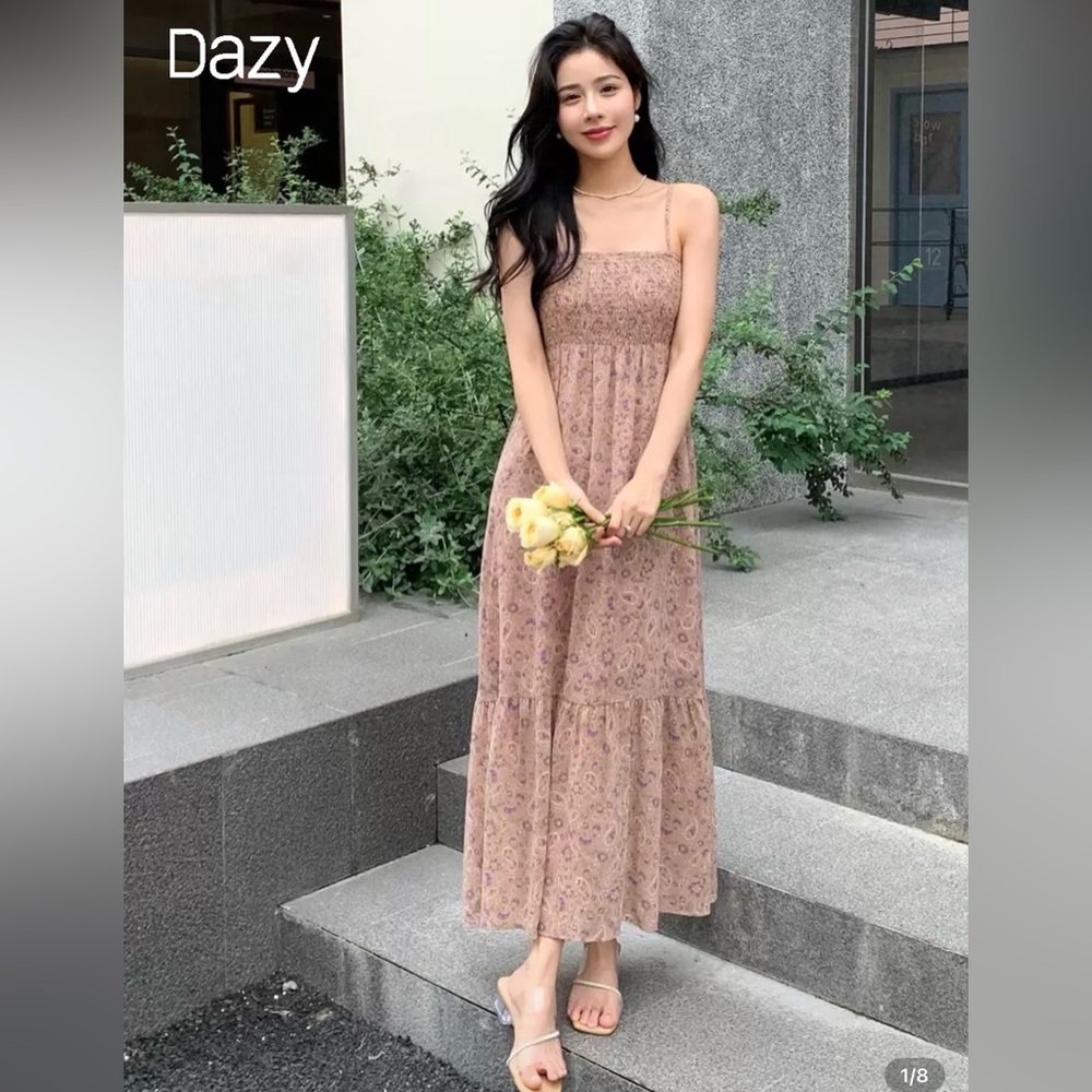 Floral Spaghetti Strap Dress